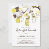 Repetitie diner in gele metseljars kaart (Voorkant)