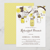 Repetitie diner in gele metseljars kaart (Voorkant / Achterkant)