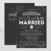 Repetitie Diner Krijtbord Art Deco | Eet, Drink Kaart (Voorkant / Achterkant)