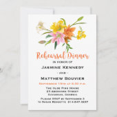 Repetitie Diner Lily Flowers Sinaasappel Black Str Kaart (Voorkant)