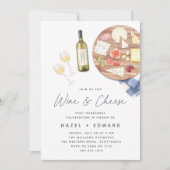 Repetitie diner met charcuterie bord wijn en kaas kaart (Voorkant)