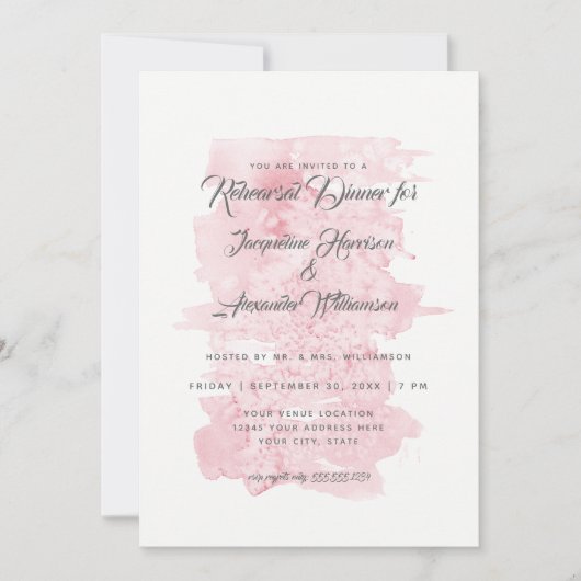 Repetitie Diner Modern Eenvoudige Waterverf Wash Kaart (Voorkant)