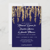 Repetitie Diner Moderne Twinkle Lights Blad Goud Kaart (Voorkant)