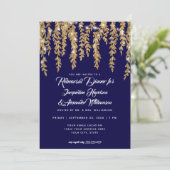 Repetitie Diner Moderne Twinkle Lights Blad Goud Kaart (Staand voorkant)