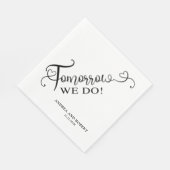 Repetitie diner Morgen doen we bruiloft Servet (Hoek)