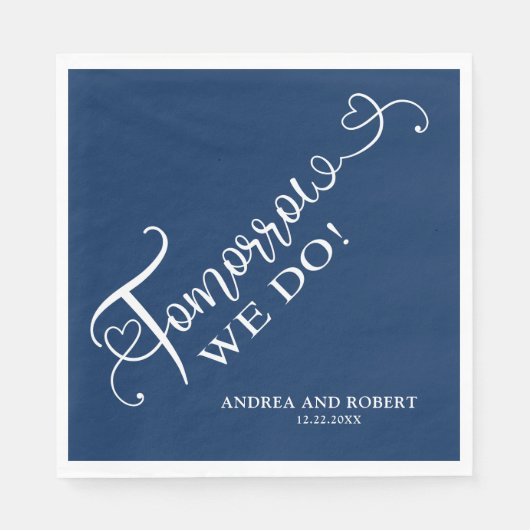 Repetitie diner Morgen doen we bruiloft Servet (Voorkant)