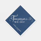 Repetitie diner Morgen doen we bruiloft Servet (Hoek)