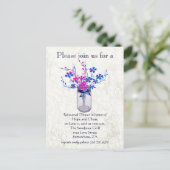 repetitie diner mosterd hart blad boom uitnodiging briefkaart (Staand voorkant)