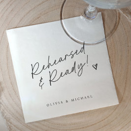 Repetitie diner Oefening & Klaar Zwart en Wit Servet