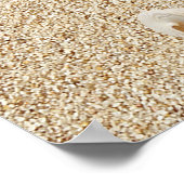 Repetitie diner poster Blauwe strandgolven (Hoek)