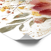 Repetitie Diner rozen en groen welkom Poster (Hoek)