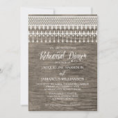 Repetitie Diner Rustiek Hout Hek Kant Typografie Kaart (Voorkant)