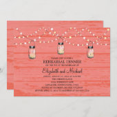 Repetitie Diner Rustiek Hout Mason Jar en Lichten Kaart (Voorkant / Achterkant)