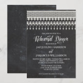 Repetitie Diner Rustiek Krijtbord Kant Typografie Kaart (Voorkant / Achterkant)