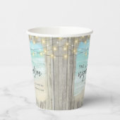 Repetitie Diner Rustiek Strand Wedding Papieren Bekers (Links)