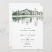 repetitie diner | Rustieke bergen Kaart (Voorkant / Achterkant)