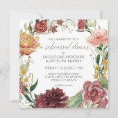 Repetitie Diner Rustieke Bloemen Bourgogne Blush R Kaart (Voorkant)