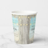 Repetitie diner Rustieke strandbruiloft Papieren Bekers (Rechts)