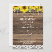 Repetitie Diner Rustieke Zonnebloem Boerderij Kaart (Voorkant)