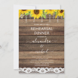 Repetitie Diner Rustieke Zonnebloem Boerderij Kaart