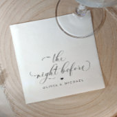 Repetitie Diner servetten de avond voor de bruilof