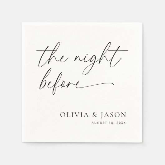 Repetitie diner servetten, de nacht voor servetten (Voorkant)