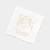 Repetitie Diner Servetten Gold Folie Elegant Bow (Links)