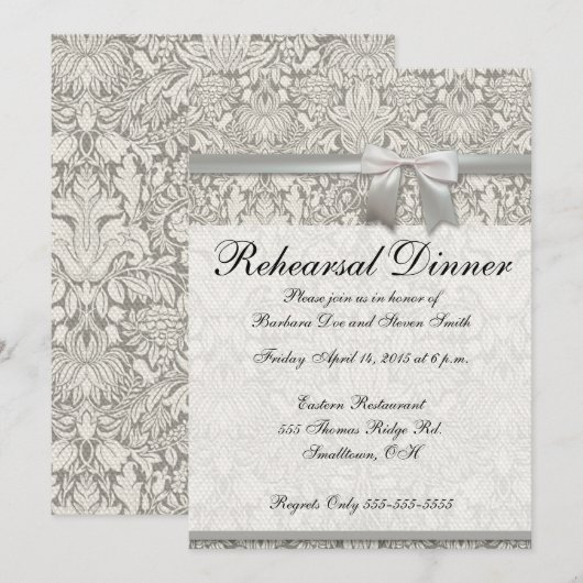 Repetitie diner Sjabloon Uitnodiging (Voorkant / Achterkant)