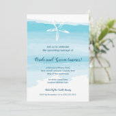 repetitie diner strand bruiloft uitnodiging (Staand voorkant)