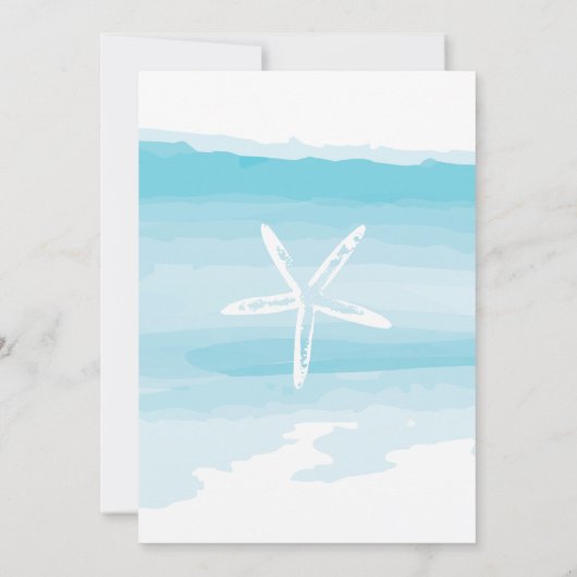 repetitie diner strand bruiloft uitnodiging (Achterkant)