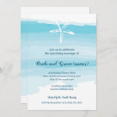 repetitie diner strand bruiloft uitnodiging (Voorkant / Achterkant)