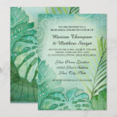 repetitie diner tropische Philodendron blad palm Kaart (Voorkant / Achterkant)