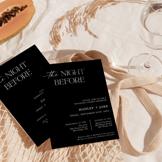 repetitie diner uitnodigen | De avond ervoor Kaart