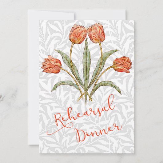 Repetitie Diner Uitnodiging  Bloem (Achterkant)