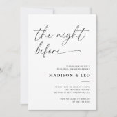 Repetitie diner uitnodiging de avond ervoor (Voorkant)