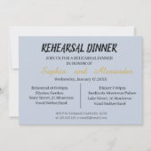 Repetitie diner uitnodiging in cyaan en zwart (Voorkant)