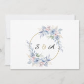 Repetitie diner uitnodiging in cyaan en zwart (Achterkant)