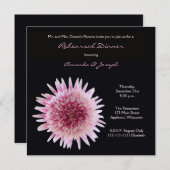 Repetitie diner uitnodiging — Prachtige Gerbera (Voorkant / Achterkant)