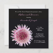 Repetitie diner uitnodiging — Prachtige Gerbera (Voorkant)