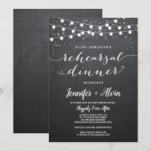 Repetitie Diner Uitnodiging, Tuinlicht Kaart (Voorkant / Achterkant)