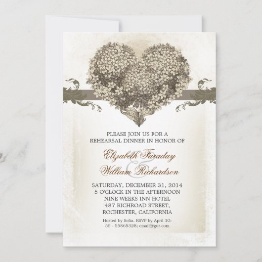  repetitie diner uitnodigingen (Voorkant)