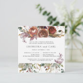 Repetitie diner uitnodigingen | Butterum en pruime (Staand voorkant)