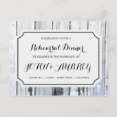 Repetitie Diner voor Rustiek Land Bruiloft Briefkaart (Voorkant)