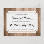 Repetitie Diner voor Rustiek Land Bruiloft Briefkaart (Voorkant)