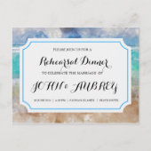 Repetitie diner voor strand of tropische bruiloft uitnodiging briefkaart (Voorkant)