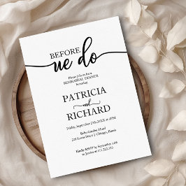 Repetitie diner voordat we doen eenvoudige elegant kaart