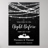 Repetitie diner welkom op de avond voor de bruilof poster (Voorkant)