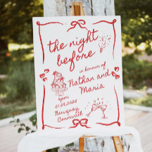 Repetitie diner welkomstbord handgetekende repetit