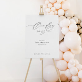 Repetitie Diner Welkomstbord met kalligrafie Poster