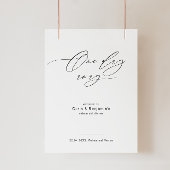 Repetitie Diner Welkomstbord met kalligrafie Poster